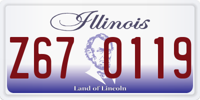 IL license plate Z670119
