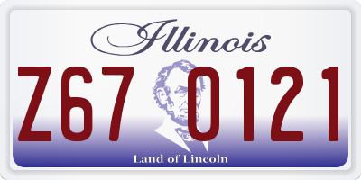 IL license plate Z670121