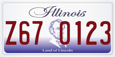 IL license plate Z670123