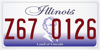 IL license plate Z670126