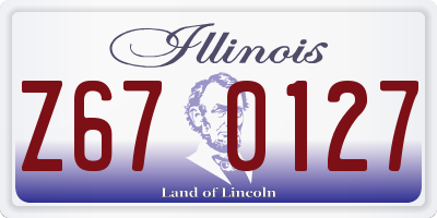 IL license plate Z670127