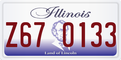 IL license plate Z670133