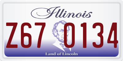 IL license plate Z670134