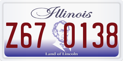 IL license plate Z670138