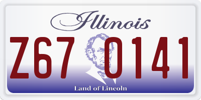 IL license plate Z670141