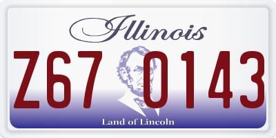 IL license plate Z670143