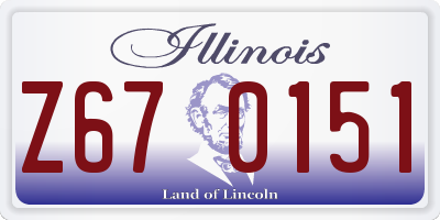 IL license plate Z670151