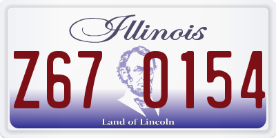 IL license plate Z670154