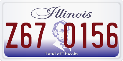 IL license plate Z670156