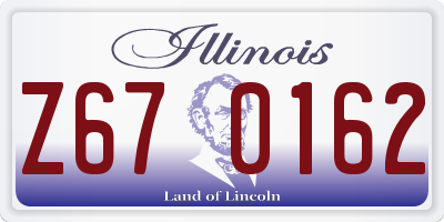 IL license plate Z670162