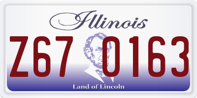 IL license plate Z670163