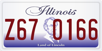 IL license plate Z670166