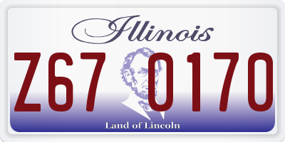 IL license plate Z670170