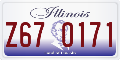IL license plate Z670171