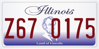 IL license plate Z670175