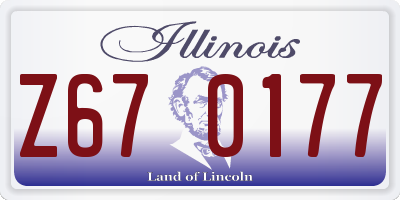 IL license plate Z670177