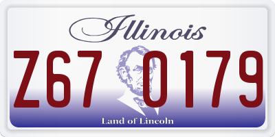 IL license plate Z670179