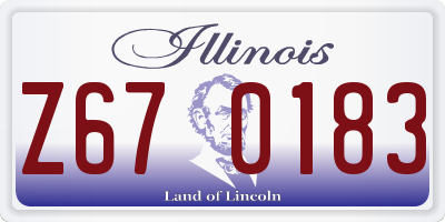 IL license plate Z670183