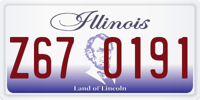 IL license plate Z670191