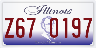 IL license plate Z670197