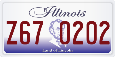 IL license plate Z670202