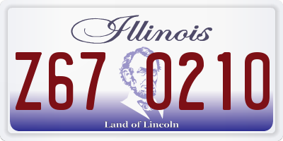 IL license plate Z670210