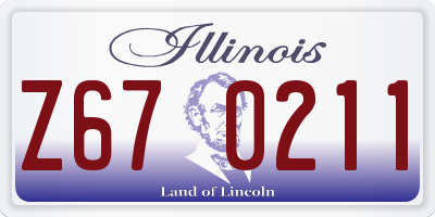 IL license plate Z670211