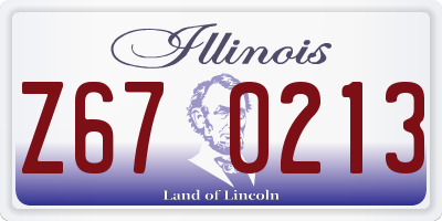 IL license plate Z670213