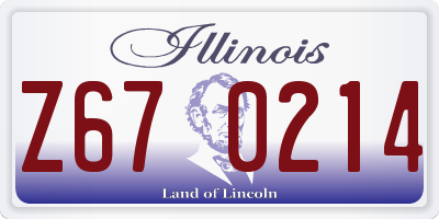 IL license plate Z670214