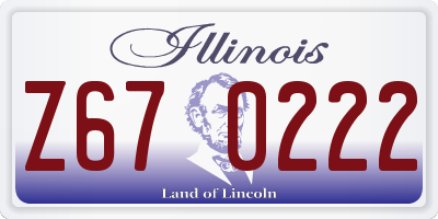 IL license plate Z670222