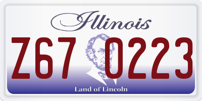 IL license plate Z670223