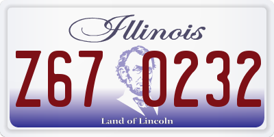 IL license plate Z670232