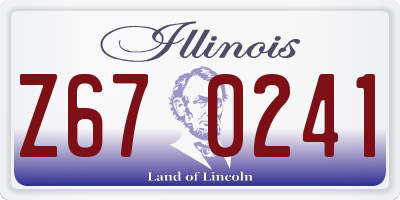 IL license plate Z670241