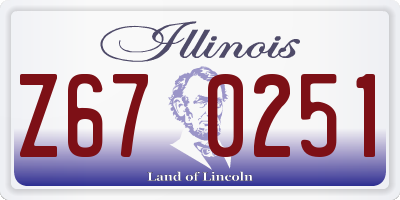 IL license plate Z670251
