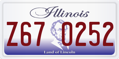 IL license plate Z670252