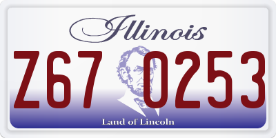 IL license plate Z670253