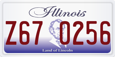 IL license plate Z670256