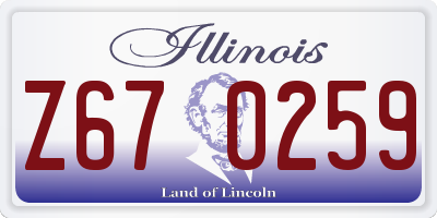 IL license plate Z670259
