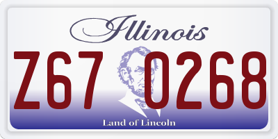 IL license plate Z670268