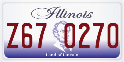 IL license plate Z670270
