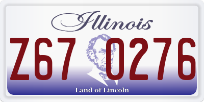 IL license plate Z670276