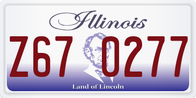 IL license plate Z670277