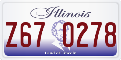 IL license plate Z670278