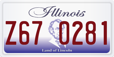 IL license plate Z670281