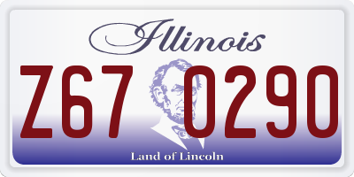 IL license plate Z670290