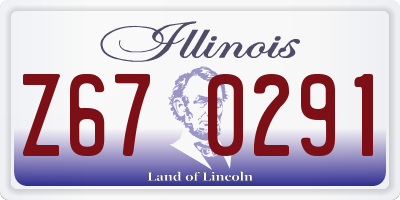IL license plate Z670291