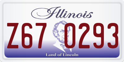 IL license plate Z670293