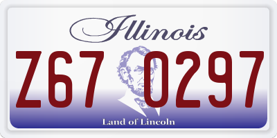 IL license plate Z670297