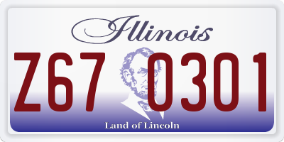 IL license plate Z670301