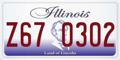 IL license plate Z670302